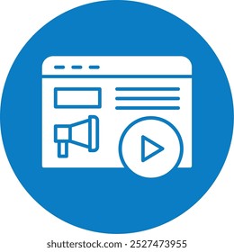 Content Marketing Glyph Multi Circle Vector Icon Design