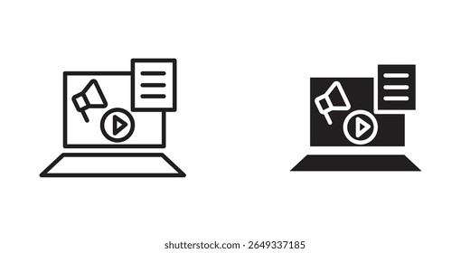 Content marketing icon Design Illustrations. editable web icons