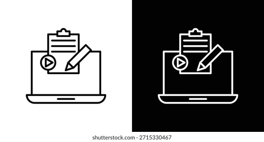 Concepto editable del icono del marketing de contenidos. símbolos editables del trazo del Vector