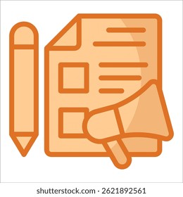 Content Marketing Icon Element For Design
