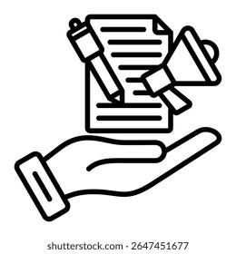 Content Marketing Icon Element For Design