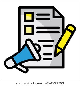Content Marketing Icon Element For Design