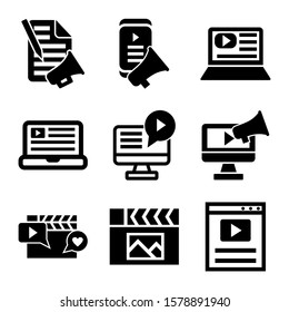 content marketing icon isolated sign symbol vector illustration - Collection of high quality black style vector icons
