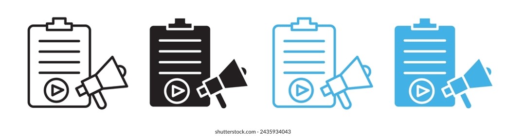 Content marketing icon line art vector
