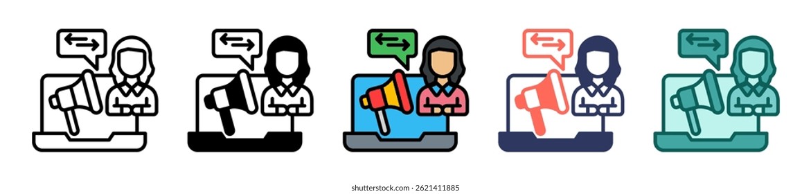 Content Marketing Icon Multiple Vector Illustration