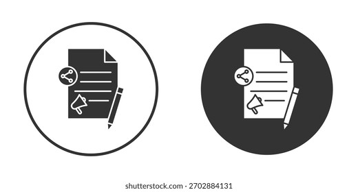 Ícone de marketing de conteúdo. Perfeito para interfaces web e app, apresentações, infográficos