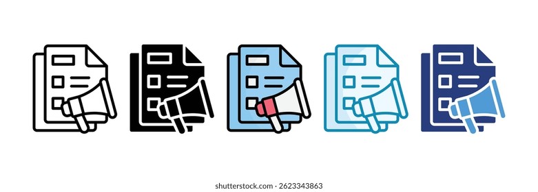 Content Marketing Icon Set Multiple Style Collection