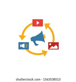 Content Marketing icon. Simple flat element from content collection. Creative content marketing icon for templates, software and apps.