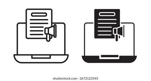 Estilo sólido de ícone de marketing de conteúdo. Ilustração de vetor plano.