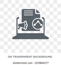 Content Marketing icon. Trendy flat vector Content Marketing icon on transparent background from Technology collection. 