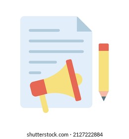 Content Marketing icon vector image. Can also be used for Digital Marketing. Suitable for mobile apps, web apps and print media.