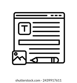 Content Marketing  icon in vector. Logotype
