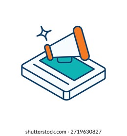 Icono de marketing de contenido Ilustración de stock de Vector
