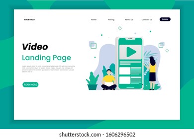 Content marketing landing page. This design can be used for websites, landing pages, UI, mobile applications, posters, banners