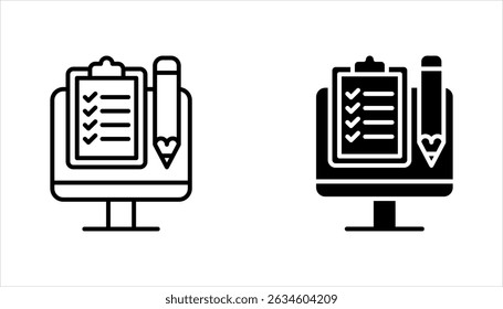 Content Marketing Line Icon Set, Content linear symbol design from SEO collection. vector illustration on white background