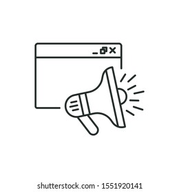 content marketing - minimal line web icon. simple vector illustration. concept for infographic, website or app.