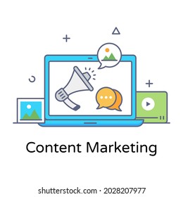 Content-Marketing online, Premium-Vektordownload