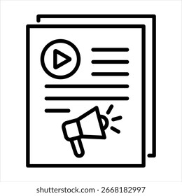 Vektorgrafik für das Symbol "Inhaltsmarketing-Gliederung"