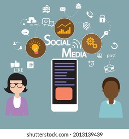 Content Marketing Related Vector Illustration. Flat Modern Design
