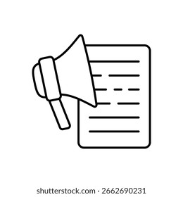 Content Marketing Strategy Creation Line Icon	