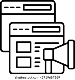 Content marketing vector icon. Can be used for printing, mobile and web applications.