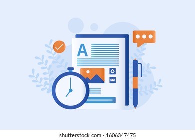 content marketing vector illustration flat design