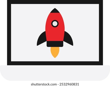 Ilustración plana del icono del Sitio web del Vector
