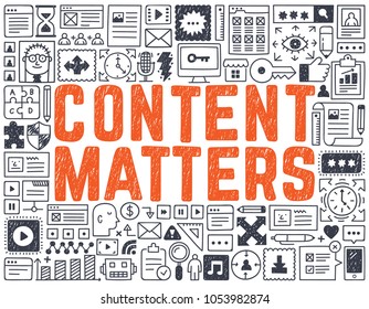 Content Matters - Hand drawn vector illustration