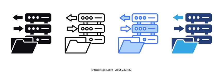Content Migration icon sheet multiple style collection
