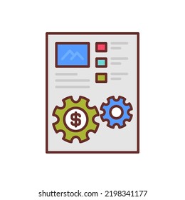 Content Monetization Icon In Vector. Logotype