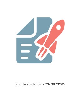 Content Optimization Flat Colorful Icon Isolate On White Background Vector Illustration | Seo Icons