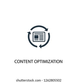 Content Optimization icon. Simple element illustration. Content Optimization concept symbol design. Can be used for web and mobile.