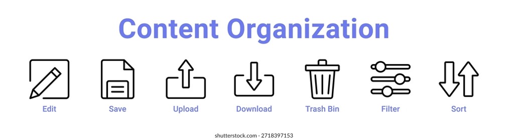Icono de Organización de contenido Anuncio y colección