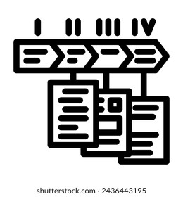 content organization technical writer line icon vector. content organization technical writer sign. isolated contour symbol black illustration