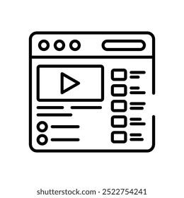 Content Outline Icon, Vector illustration