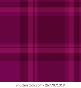 Content plaid check textile, paper pattern fabric background. Choice tartan texture seamless vector in pink and dark colors palette.