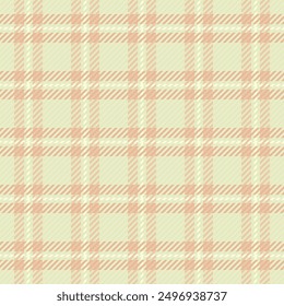 Content plaid tartan check, guy vector pattern textile. Overlay fabric seamless texture background in light and orange colors palette.