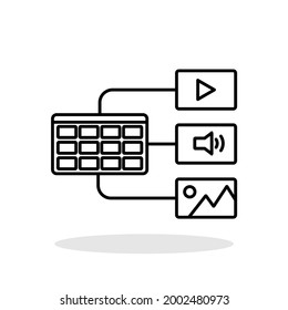 Content plan icon in flat style. Planning for making content symbol for your web site design, logo, app, UI Vector EPS 10.