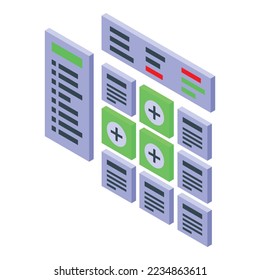 Content plan icon isometric vector. Social media. Service market