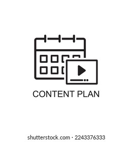 content plan icon , media icon