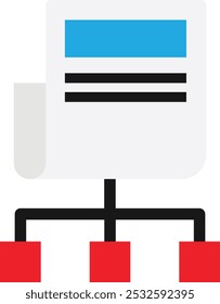 Content Plan Strategy Icon Vector Flat Illustration