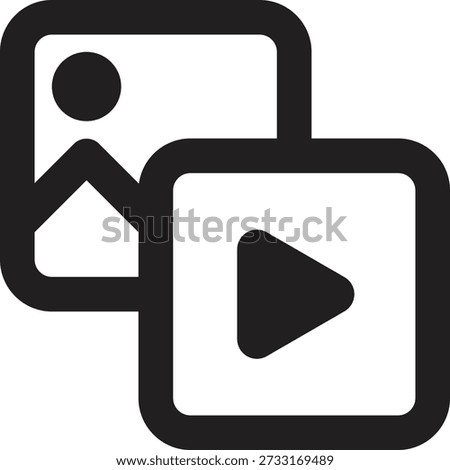 Content Preferences Social Media Line Style Vector Icon