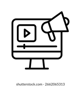Content Production Vector Outline Icon. EPS 10 File
