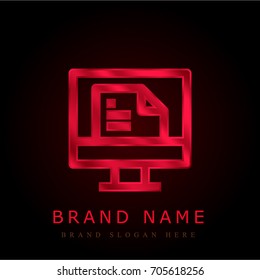 Content red chromium metallic logo