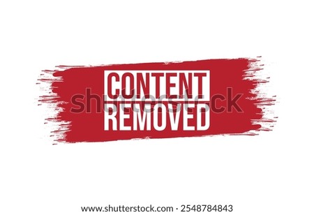 Content Removed Vector banner ribbon design