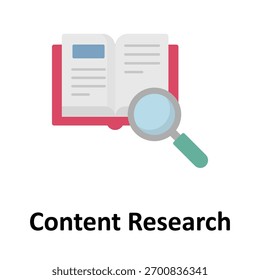 Icono de Vector de investigación de contenido que puede modificarse o editarse fácilmente
