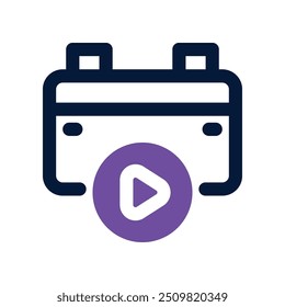 Symbol für die Inhaltsplanung. Vektorsymbol mit zwei Tönen für Ihre Website, Ihr Handy, Ihre Präsentation und Ihr Logo-Design.