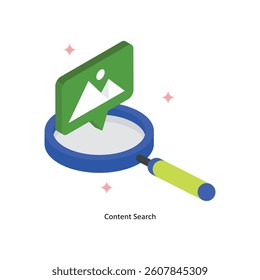 Content Search Concept isometric Style Illustrations. Eps 10 File 