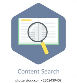 Content Search and find icon concept