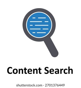 Content Search Vector Icon which can easily modify or edit
